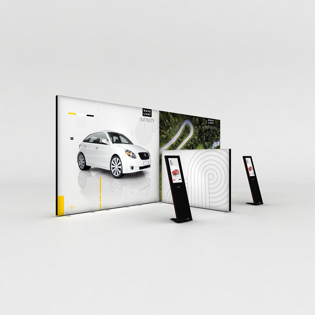 WaveLight® Infinity LED Light Box Display Stands for Showrooms